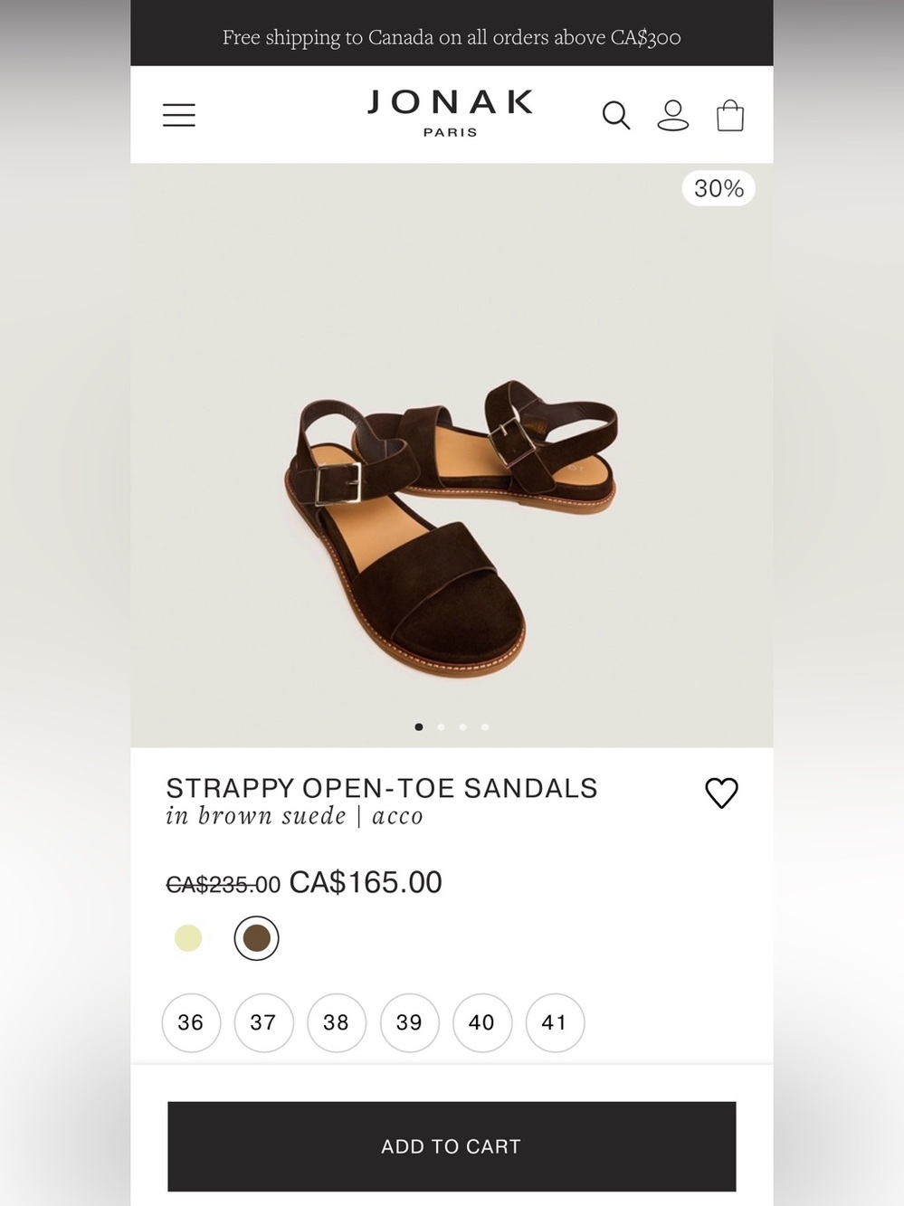 Jonak Paris Strappy Open-Toe Suede Sandals in Brown